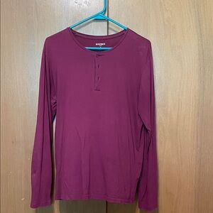 Bonobos Men's Maroon Long Sleeve Tee